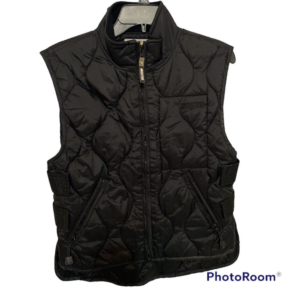 black puffer vest